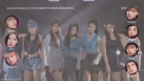 BABYMONSTER - Scars To Your Beautiful (Lyric Video)