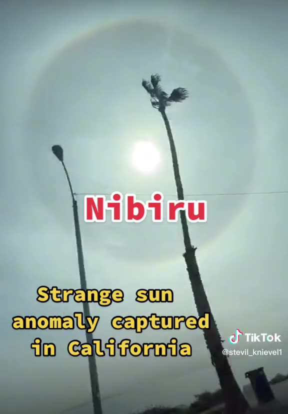 strange sun anomaly captured in Calofornia
