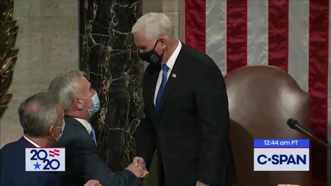 Pence & The Coin He Was Given Following The Certification Of A Fraudulent Election.