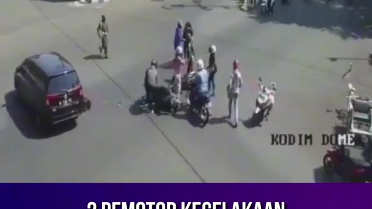 crash motorcyle on the road