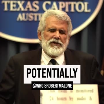 Robert Malone testified at the Texas Senate!