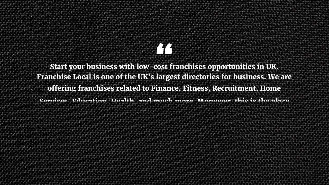 Best Fast Food Franchise Opportunities