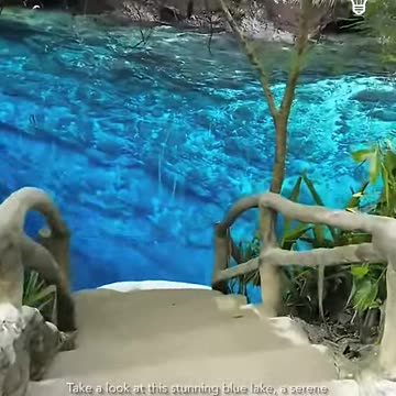 This blue lake is absolutely gorgeous!