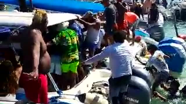 Video: pelea entre grupo de nativos y visitantes en Cholón