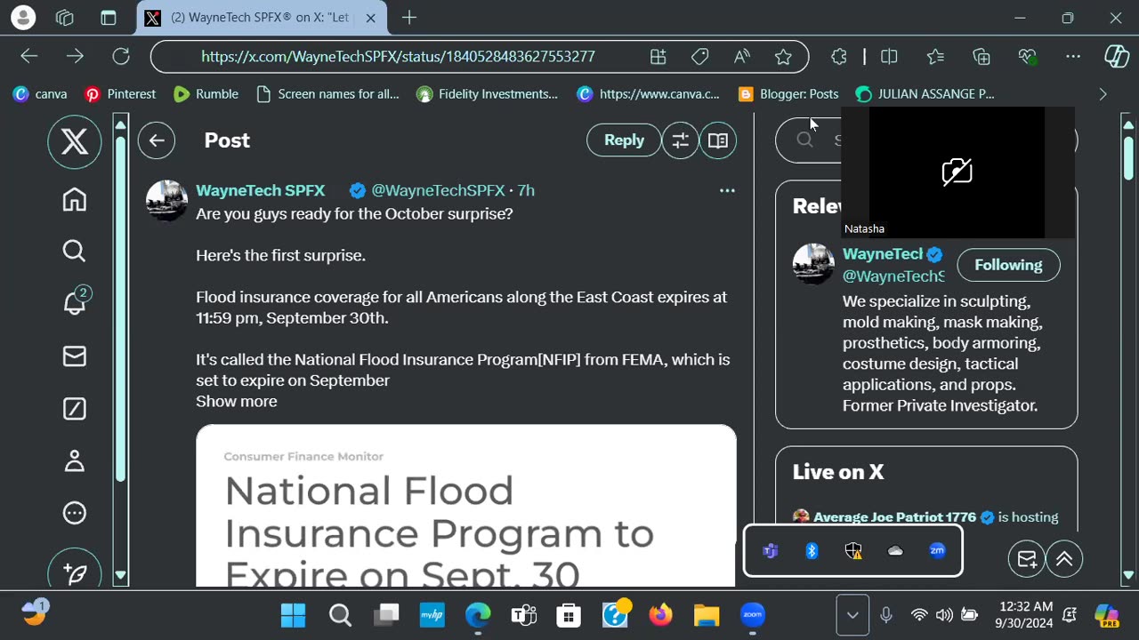 FLOODS BY FEMA - Insurance Runs Out Sept 30, 2024