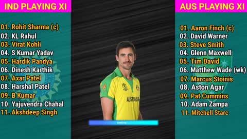 ICC T20 World Cup 2022 India vs Australia playing 11 comparison IND vs AUS warm-up playing 11