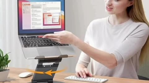 Nulaxy Telescopic 360 Rotating Laptop Stand for Desk Adjustable