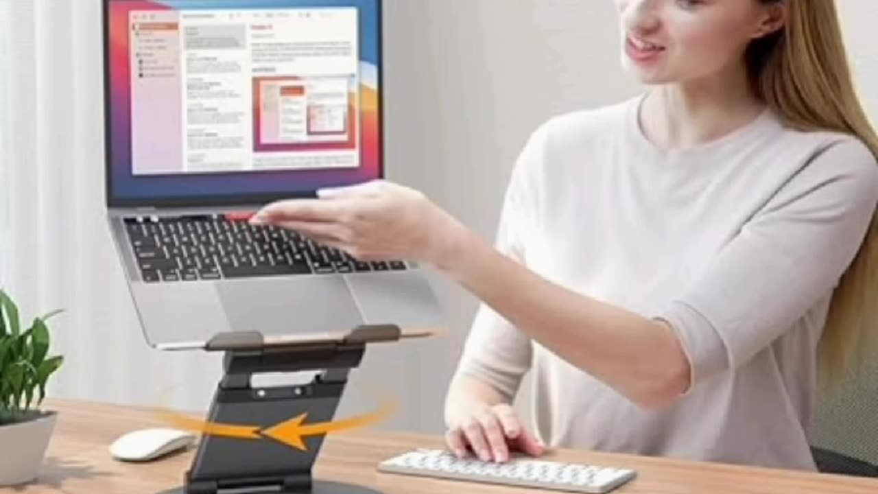 Nulaxy Telescopic 360 Rotating Laptop Stand for Desk Adjustable