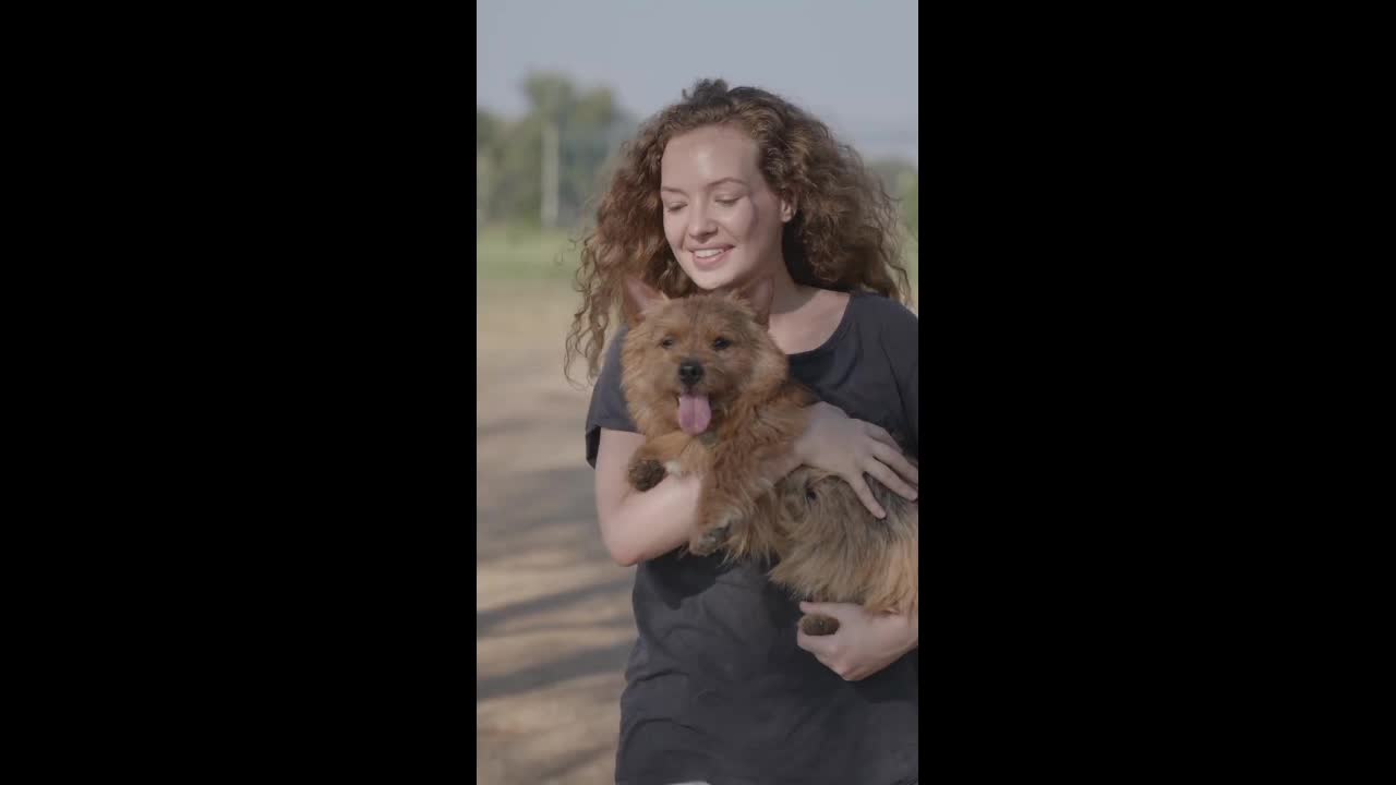 Dog fun of training and tennis playing