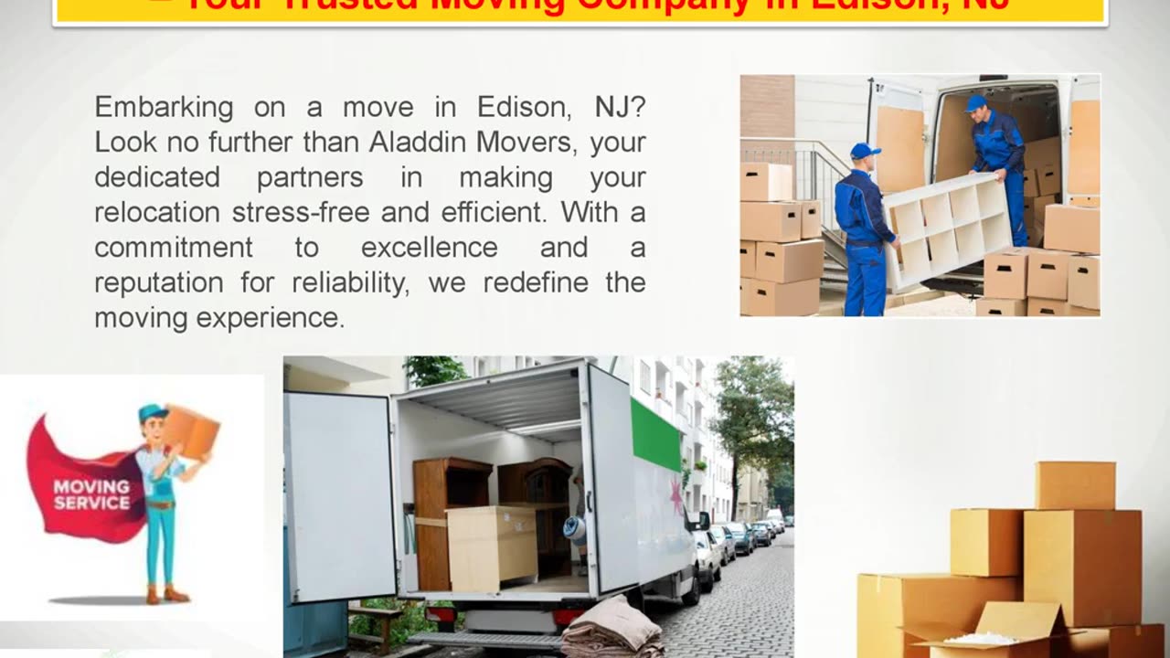 Experience Seamless Relocations with Aladdin Movers – Your Trusted Moving Company in Edison, NJ