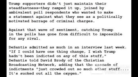 23-1228 - DeSantis Should Have No Regrets. No One Could Beat Trump and His Indictments