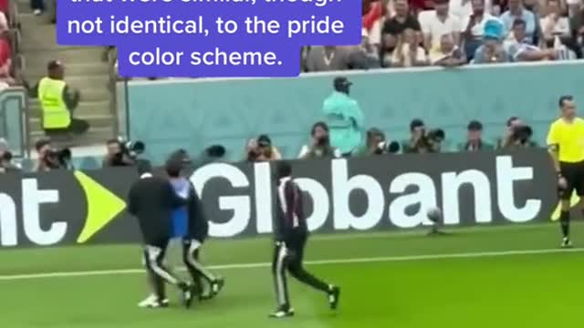 A protestor ran onto the pitch during the PortugalUruguay match at the World Cup