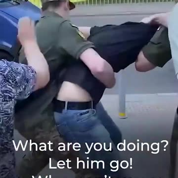 Ukrainische Drecksfaschisten entführen Männer