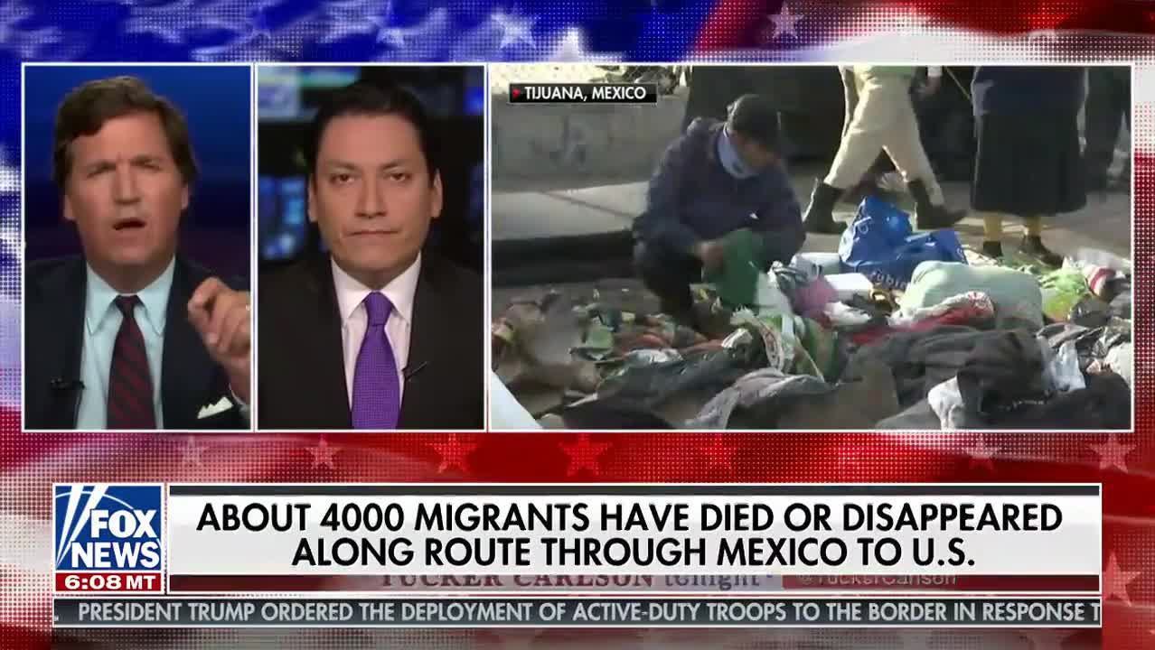 Tucker confronts former DNC chair defending migrant caravan