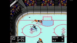 NHL '94 Franchise Mode 1990 Regular Season G55 - niuhuskie224 (DEN) at Len the Lengend (SJ)