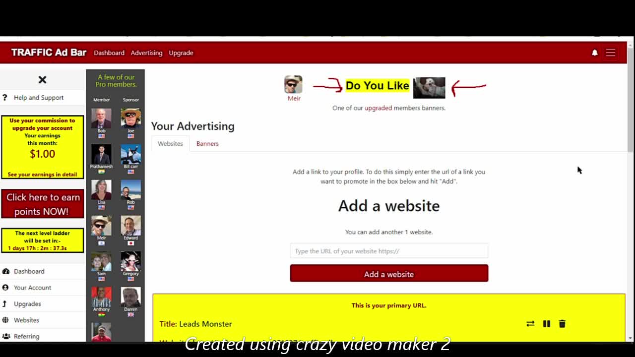 Traffic ad bar - Beginner's tutorial, get unlimited unique visitors to your website!