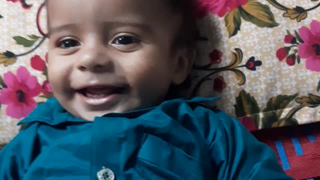 Happy mode cute baby cute smile plying fun