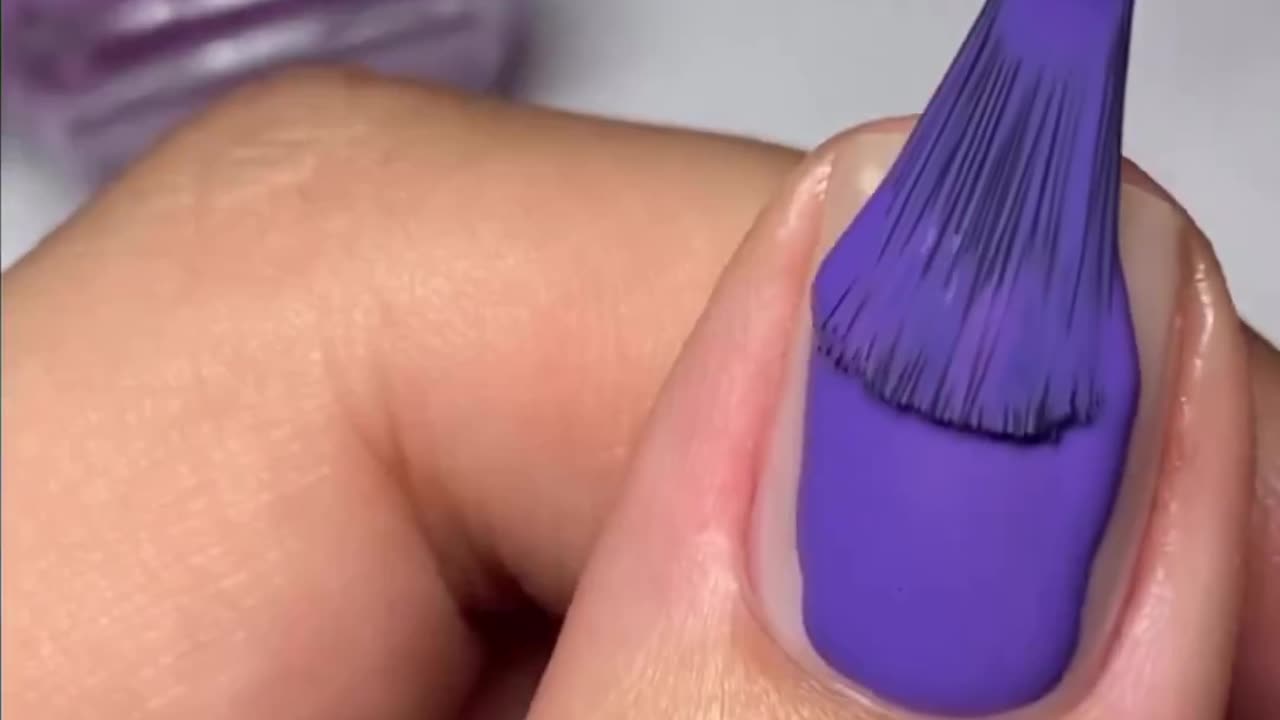 Purple nail art design