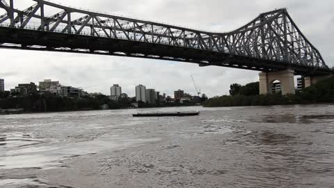 Brisbane Floods Feb 2022 | Debris Making Its Way Down the Brisbane River