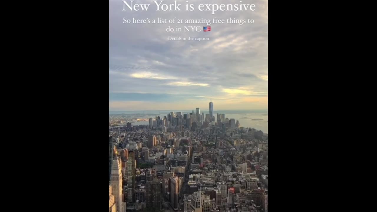 21 Amazing free things to do in NYC 🇺🇸 check Description