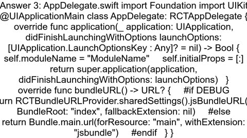 Change AppDelegatemm to AppDelegateswift on React Native 071