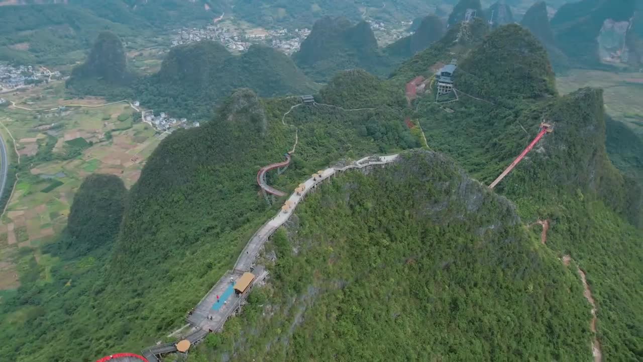 Peak Ruyi Scenic Spot, A Stunning Day to explore new fun in Yangshuo _ Aerial Photography _ China