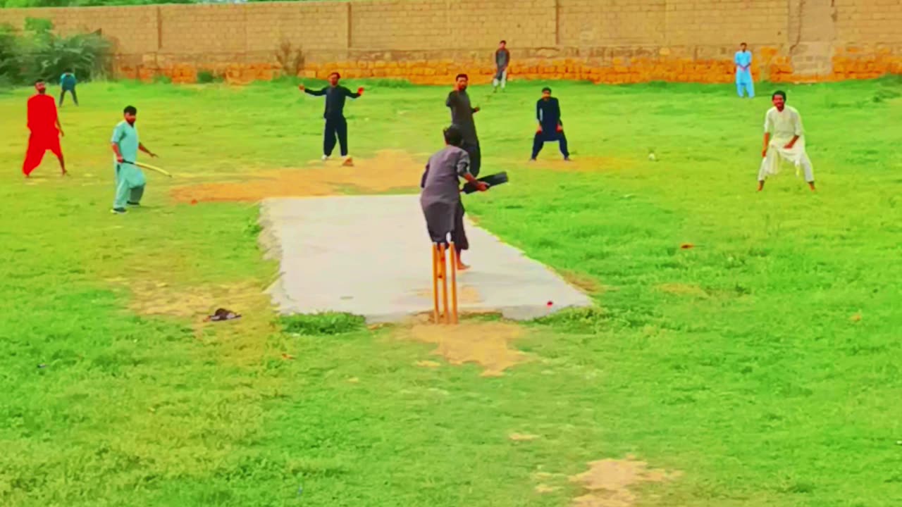 Playing Test Cricket In Village Style