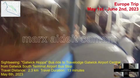 May 6th, 2023 37b Bus to Travelodge Hotel from LGW Airport