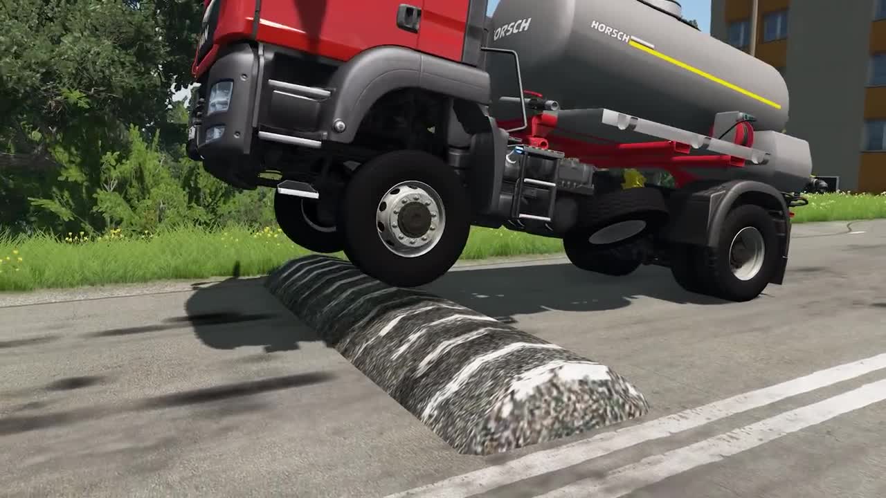 Cars vs Massive Speed Bumps – BeamNG.Drive