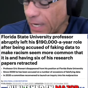 Renowned Criminal Professor CAUGHT Falsifying Data on Rac..