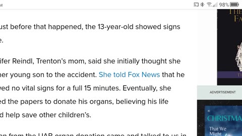 God revives 13yo boy before his organs harvested