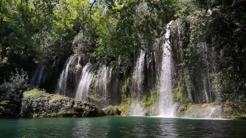 Amazing Nature Drone Waterfalls Aerial View