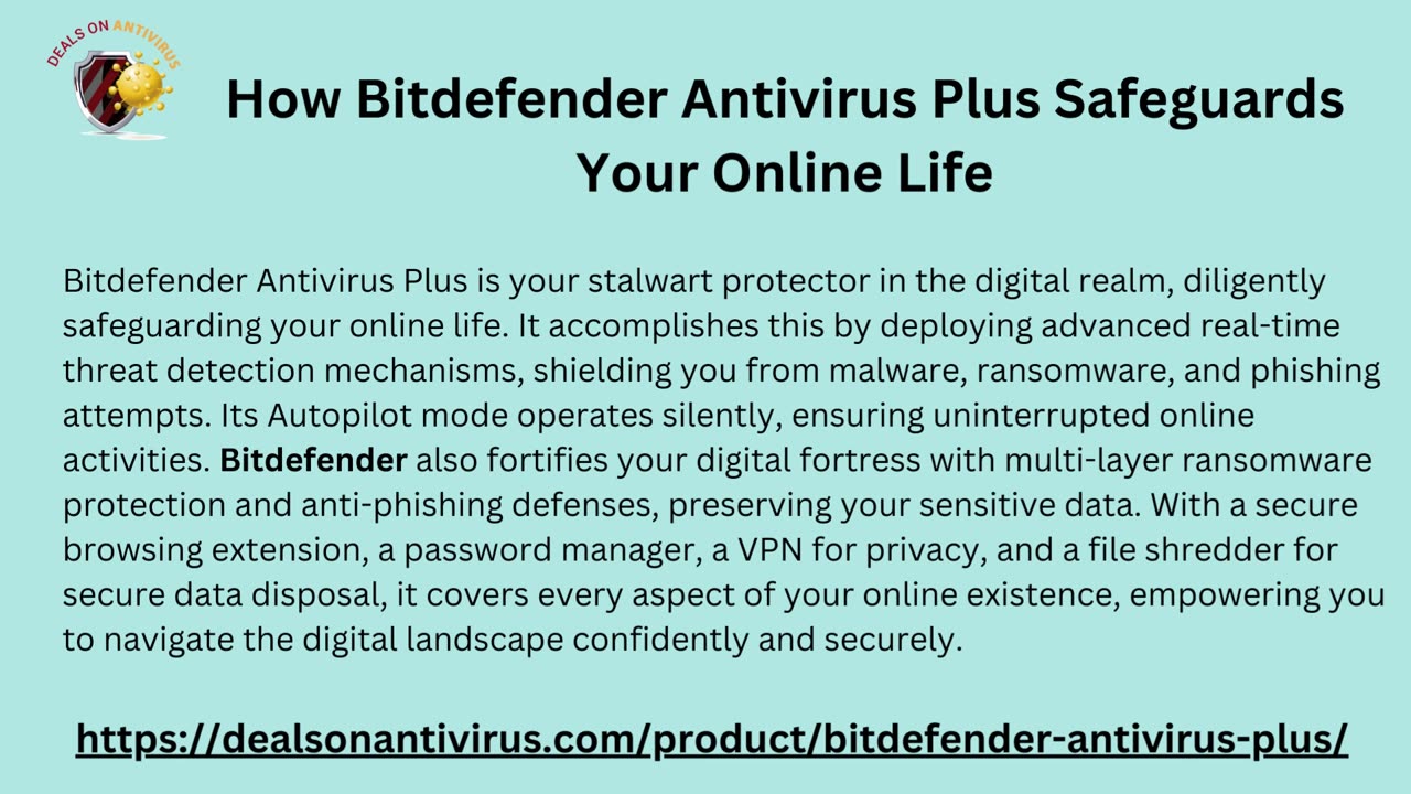 Bitdefender Antivirus Plus Your First Line of Digital Protection