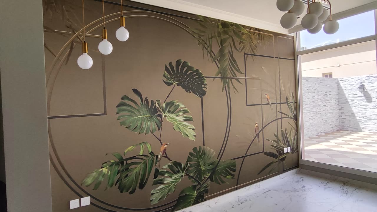 FJ300 | Monkey And Birds Design Mural Wallpaper @JAYEDHASAN1 2023 & More Wallpaper Factory TURKEY