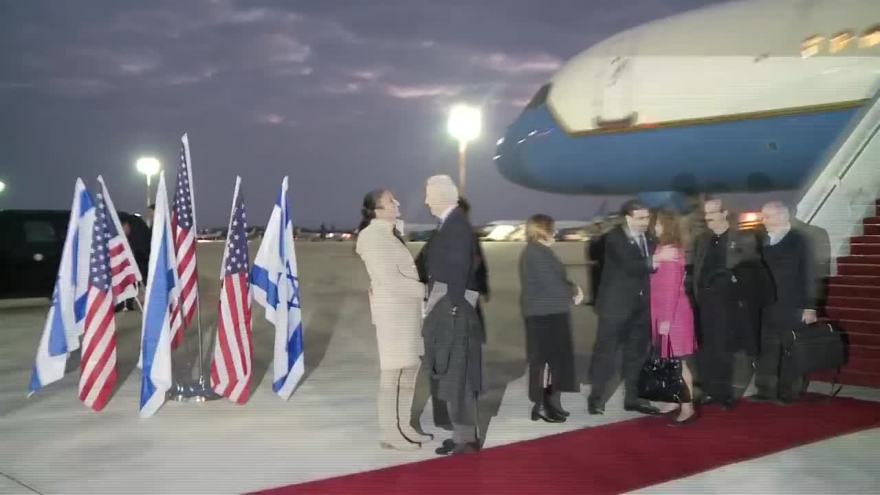 U.S. Vice president Joe Biden arriving to Israel, January 2014