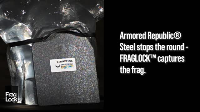Level III Steel Plate with FragLock™ vs. M80 in Slow Motion!