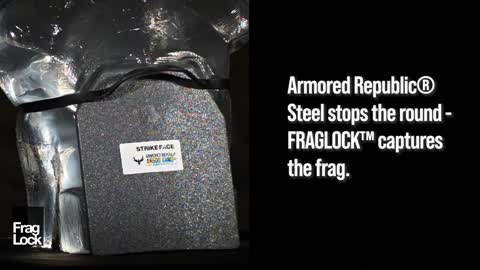 Level III Steel Plate with FragLock™ vs. M80 in Slow Motion!