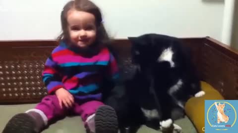 Baby and Cats Playing Together _ Funny Baby and Pets Moments 2021