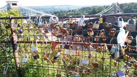 Love Locks at Suspension Bridge Bristol