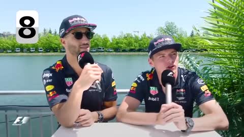 Daniel Ricciardo and Max Verstappen FUNNY MOMENTS