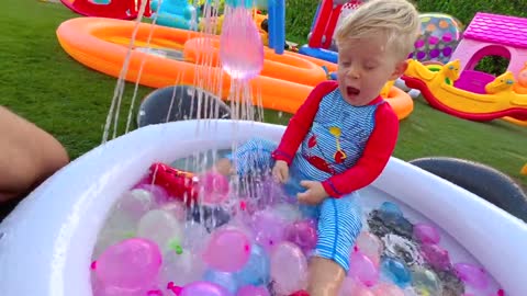 Kids Playing With Water Balloons Play Date With Babies