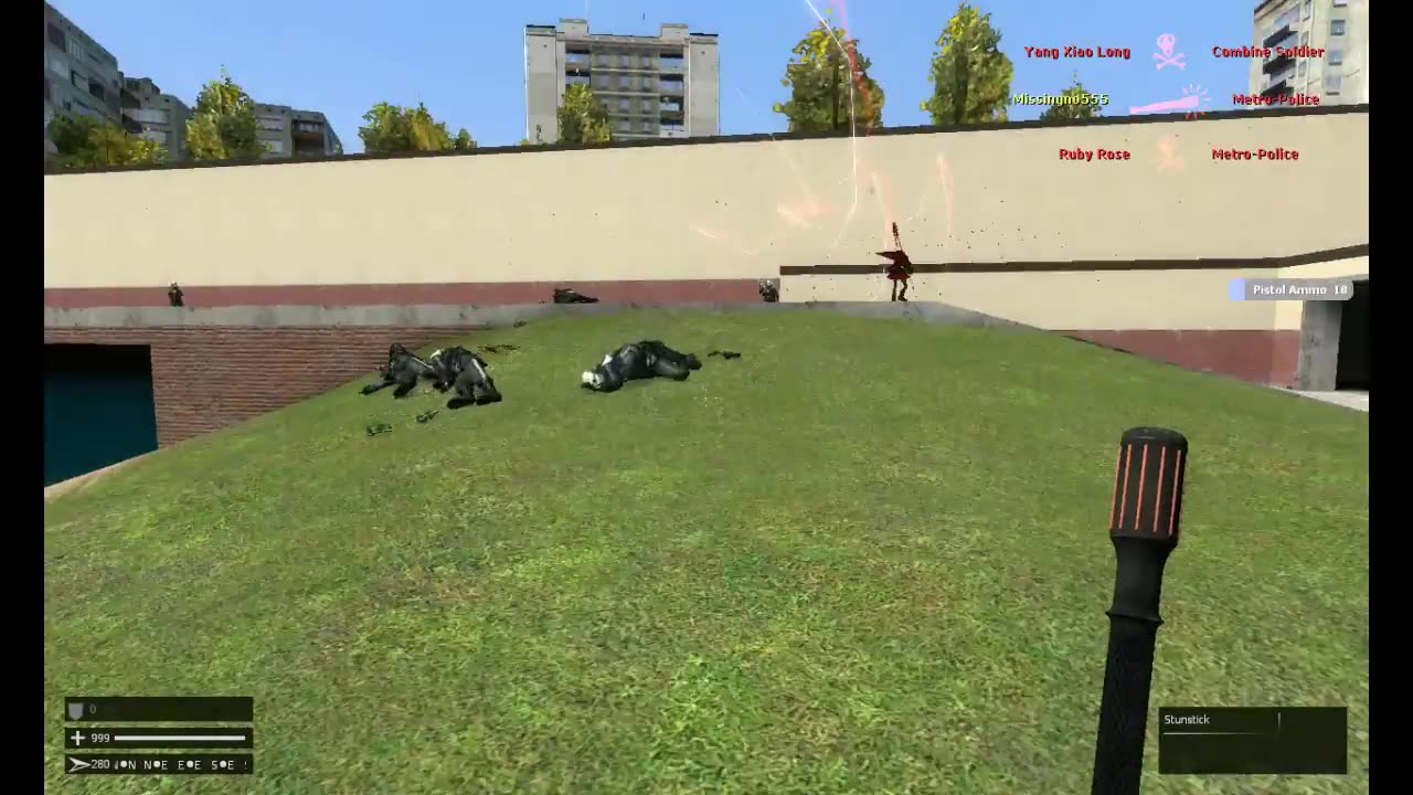 Messing around in gmod episode 4 - fighting alongside Ruby and Yang from RWBY