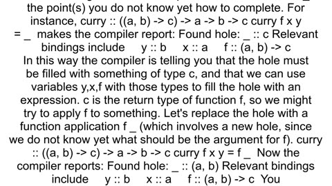 Appropriate defining equations for Haskell functions