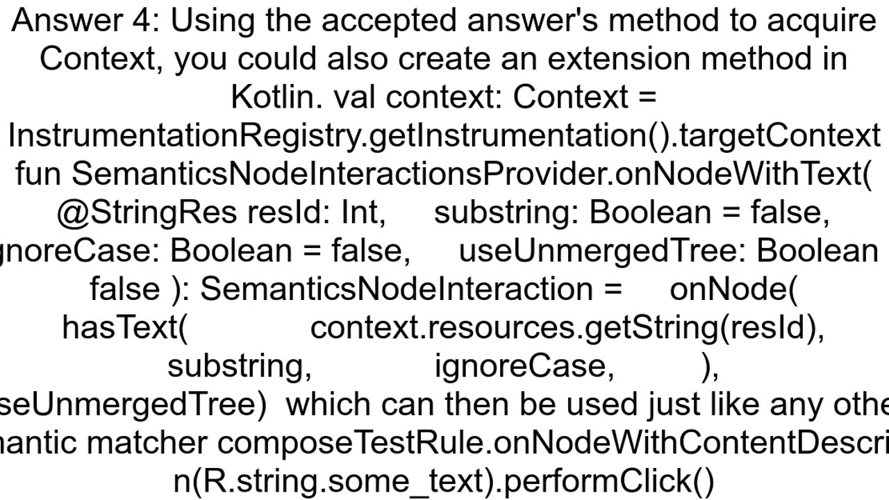 How can I get string resource in Jetpack composable test