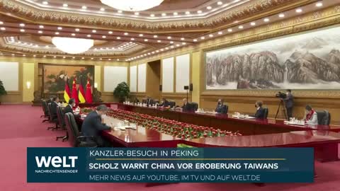 SCHOLZ IN PEKING: Kanzler warnt China vor Eroberung Taiwans - Scholz: Menschenrechte angesprochen