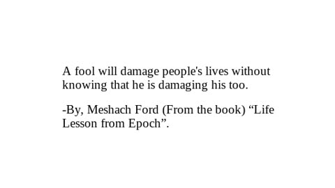 "Life Lesson from Epoch" Checkout Description