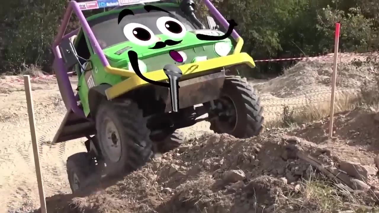 Monster Trucks Go on Dark Roads - Lucky Doodles