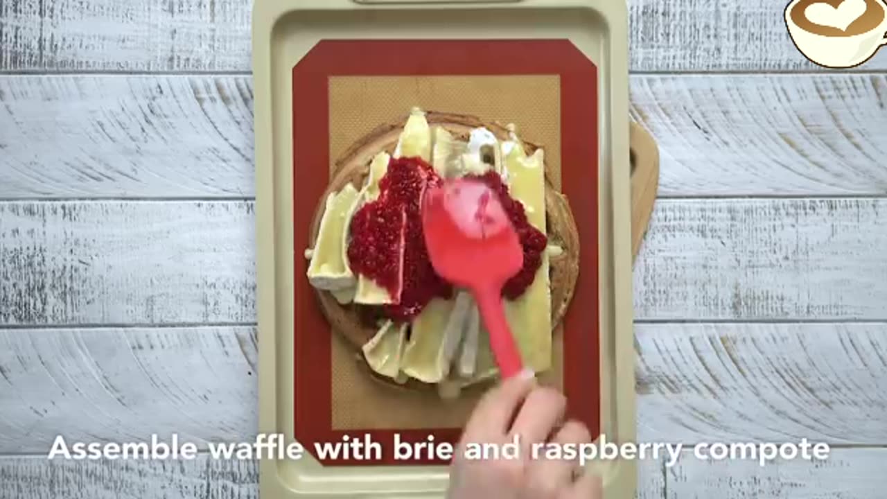 Keto Recipe Raspberry Brie Grilled Waffles