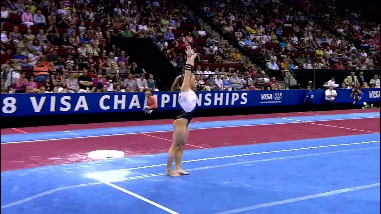 Shawn Johnson - Floor Exercise - 2008 Visa Championships - Day 2