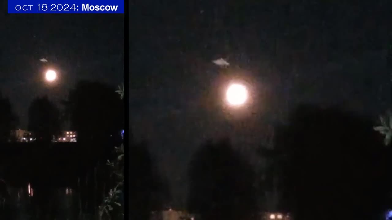 C'est incroyable ! Un énorme OVNI a été vu au-dessus de la lune à Moscou ! Est-ce un message...